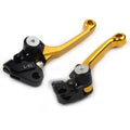 Gold Aluminum Pivot Dirt Clutch Brake Levers for Kawasaki KX450F (2006-2012)