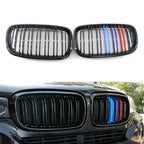 Front Bumper Upper Mesh Grille for BMW X5 X6 E70 E71 (2007-2013) Black M-Color
