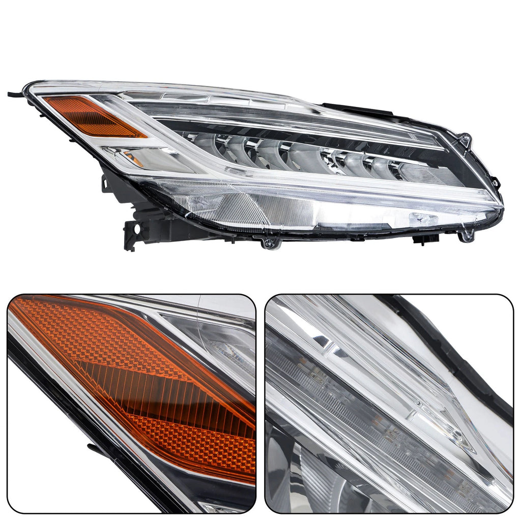 LED Headlight for Honda Accord (2016–2017) Passenger Side Clear Housing
