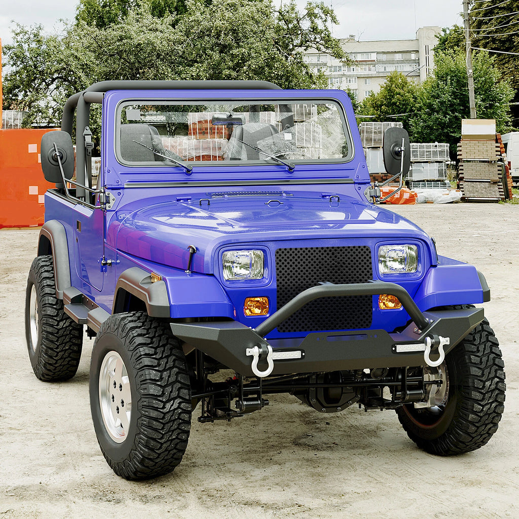 Bumper with Lights & Winch Plate for Jeep Wrangler TJ YJ (1987–2006)