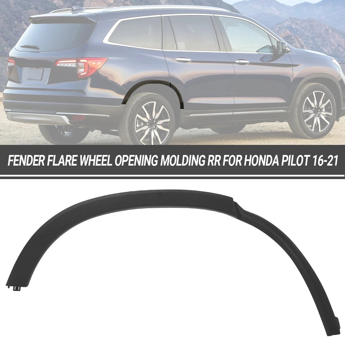 Rear Right Fender Flare Wheel Opening Trim for Honda Pilot (2016–2022)