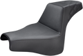 SADDLEMEN Step-Up Seat for Harley FXFB (2018–2023) - Black, Lattice Stitch