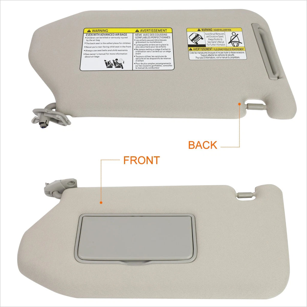 Driver Sun Visor w/Vanity Light for Nissan Pathfinder/Infiniti QX60 (2013–2014)