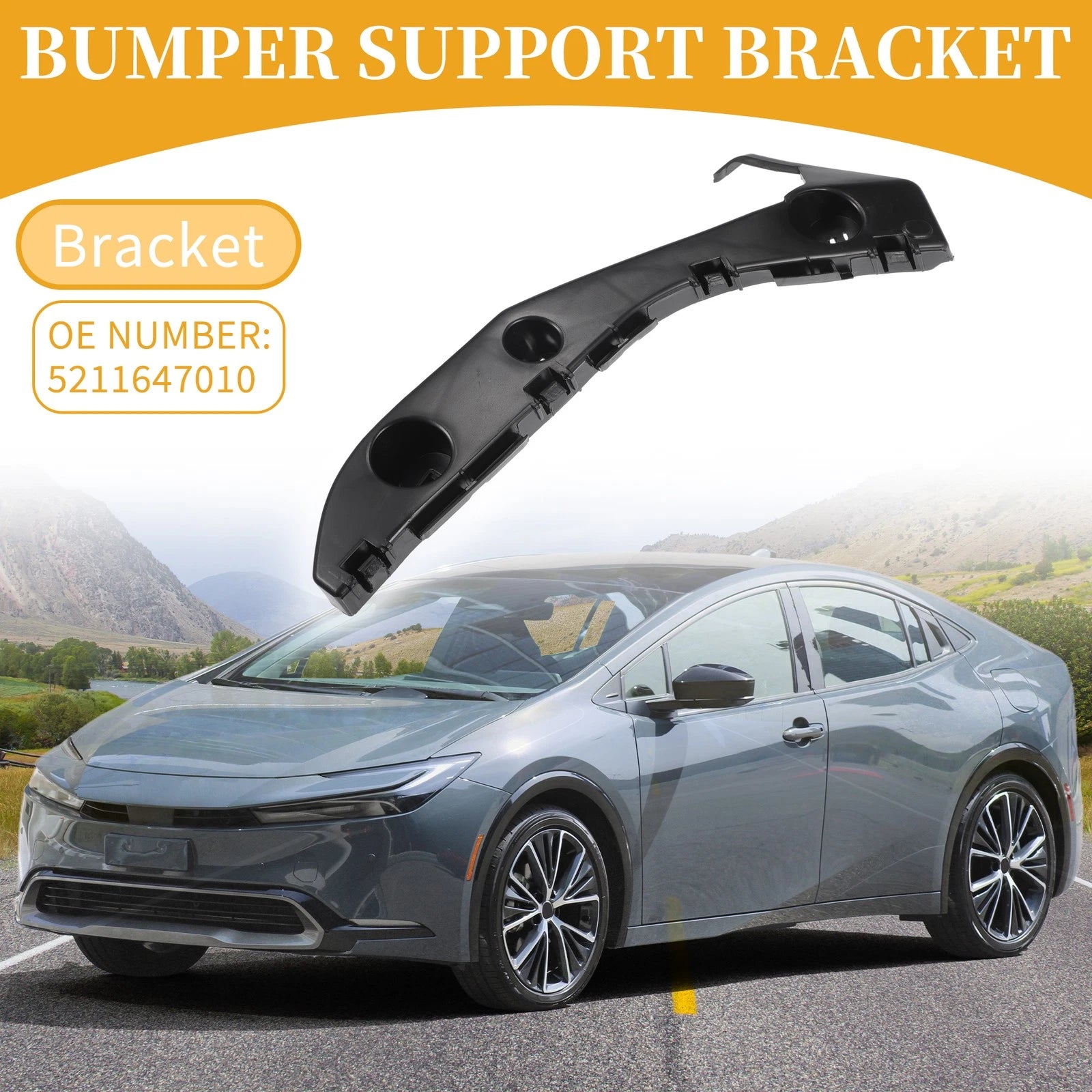 LH Front Bumper Support Bracket for Toyota Prius (2004–2009)