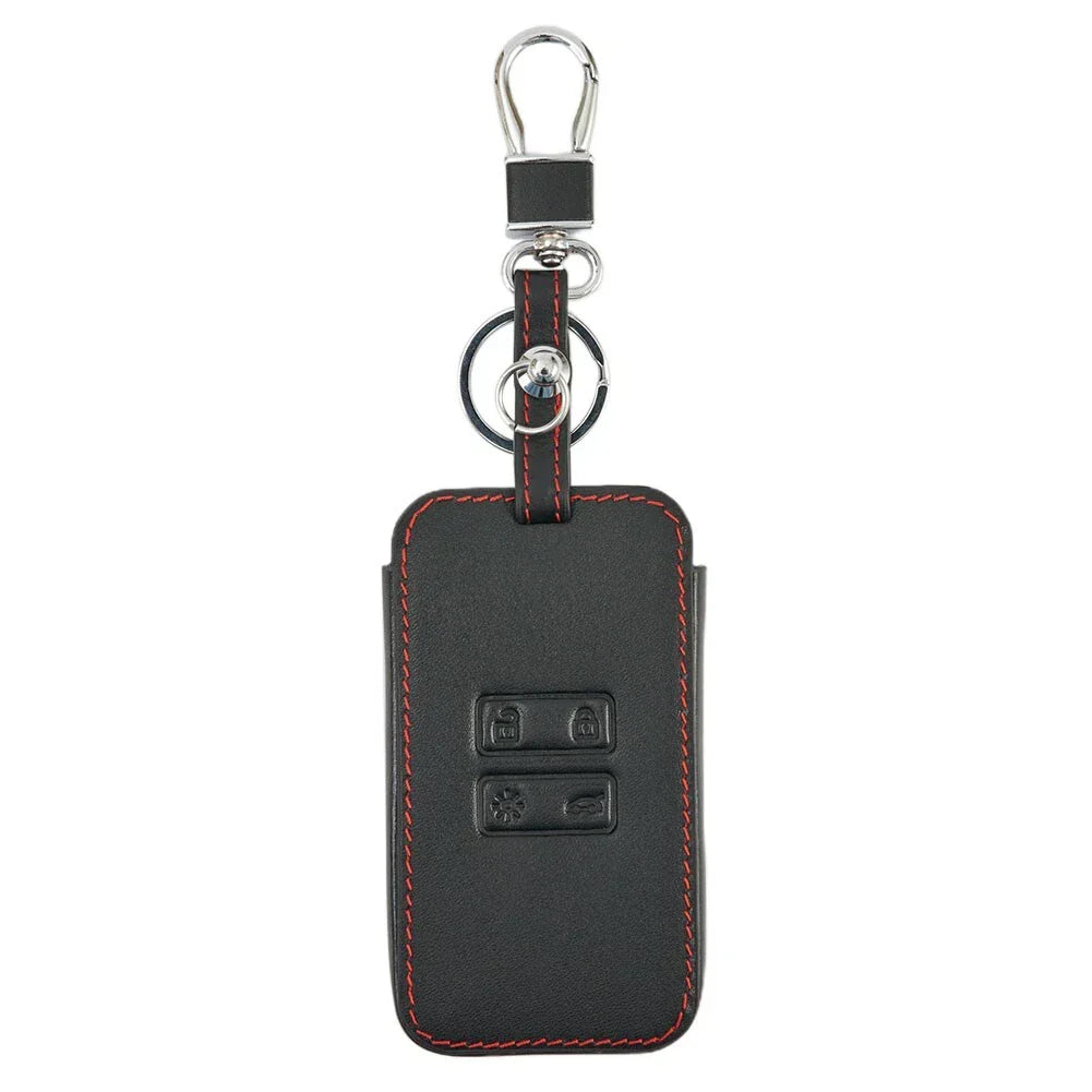 Leather Car Remote Key Cover Fob Case Holder for Koleos Kadjar Captur
