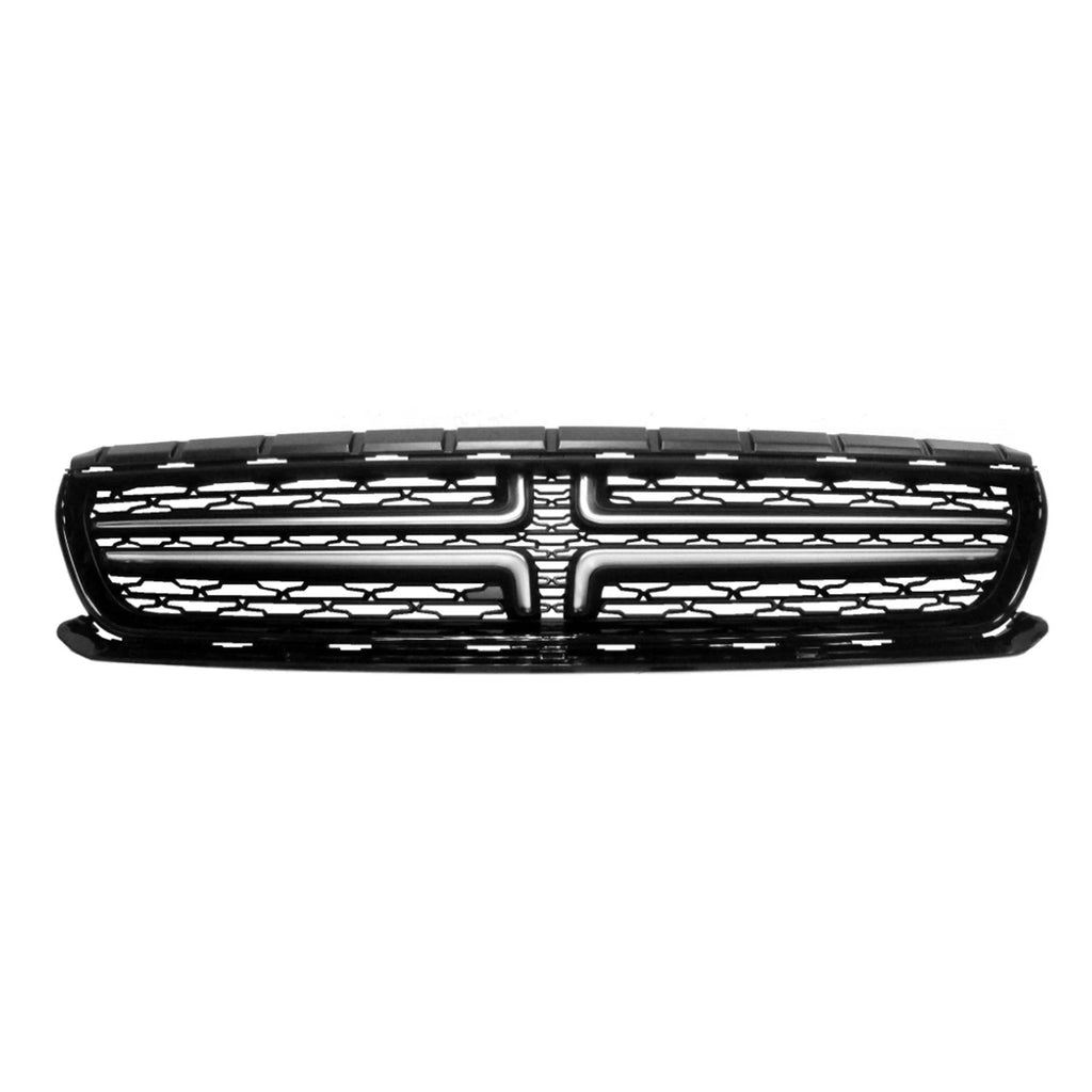Replacement Black Chrome/Painted ABS Plastic Grille For 2015-2021 Dodge Charger