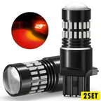 Set of 4 Red Strobe Flash LED Bulbs 7444 7443 for Chevy