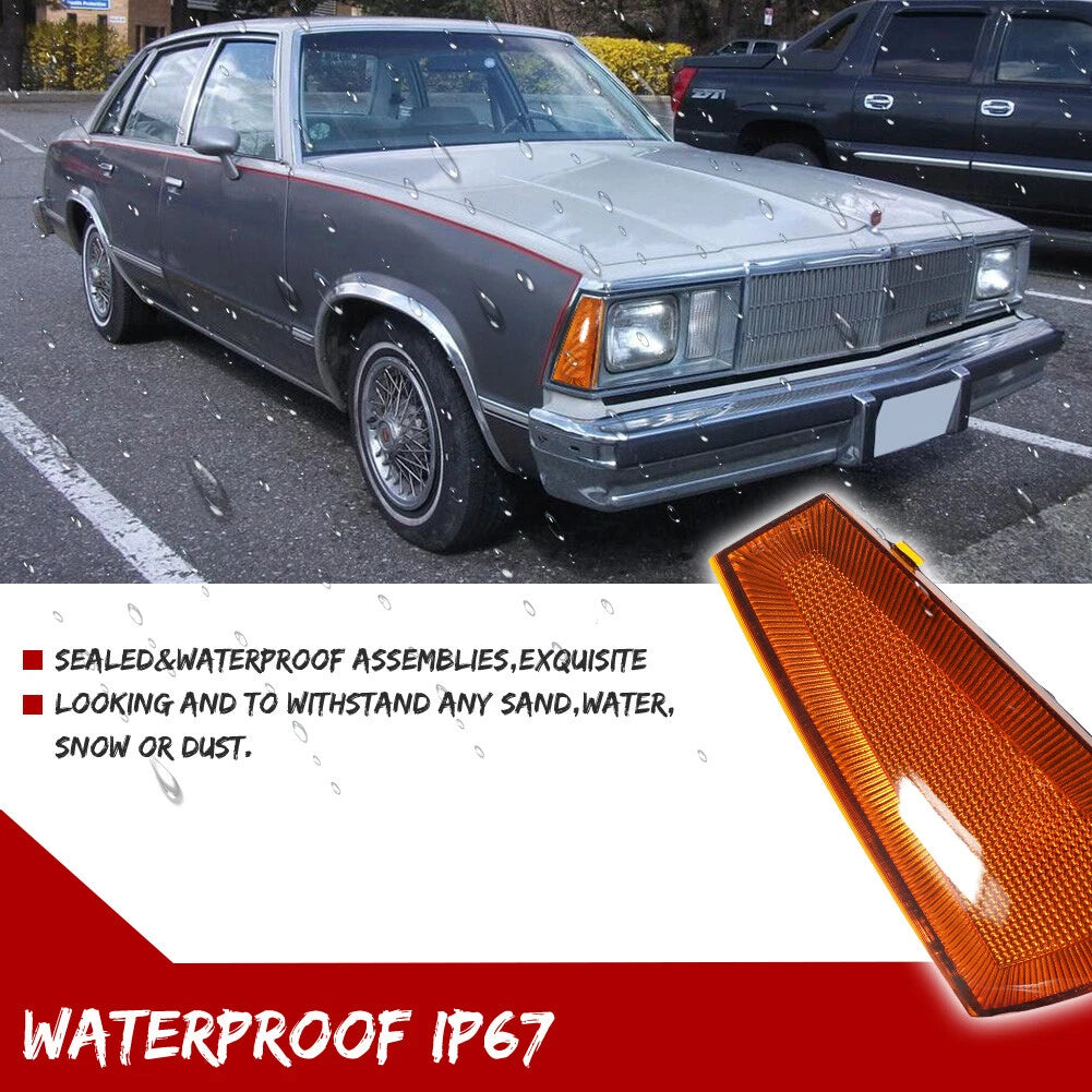 2X Amber Lens Front Side Marker Lights for Chevrolet El Camino Malibu (1980–1981)