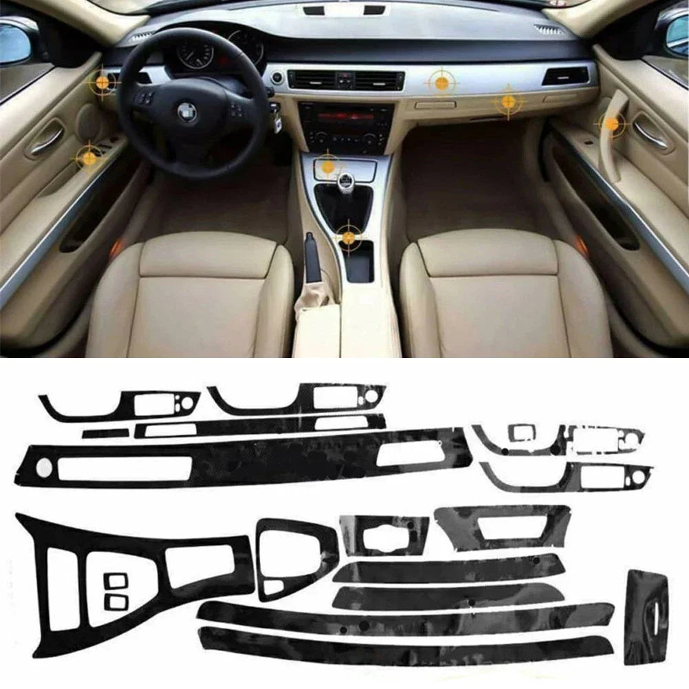 Wrap Trim /1 Set/ Car Interior Decal Stickers Gloss Black