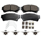 Set of 2 DuraGo Front Rotors & Akebono ProACT Ceramic Brake Pads for Ford Fusion/Milan/MKZ (2006–2012)