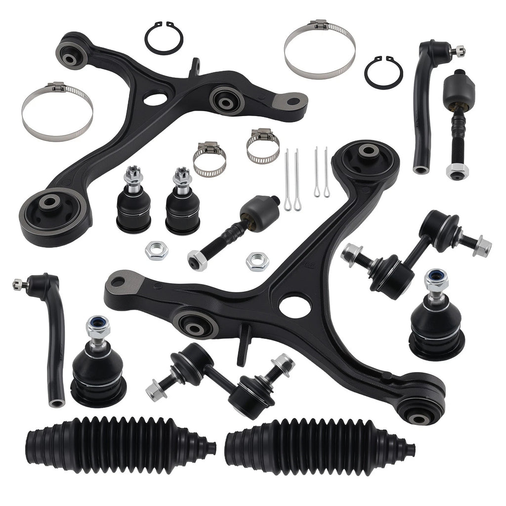 Front Lower Control Arms w/ Ball Joints Tie Rods Kit for Honda Accord (2003–2006)
