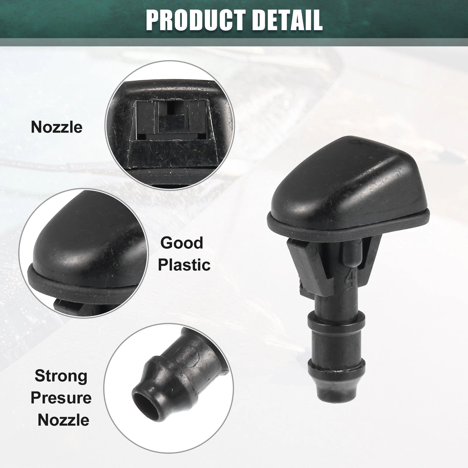 2pcs Windshield Wiper Washer Nozzle for Ford Escape (2009–2012) No. 8L8Z17603AA