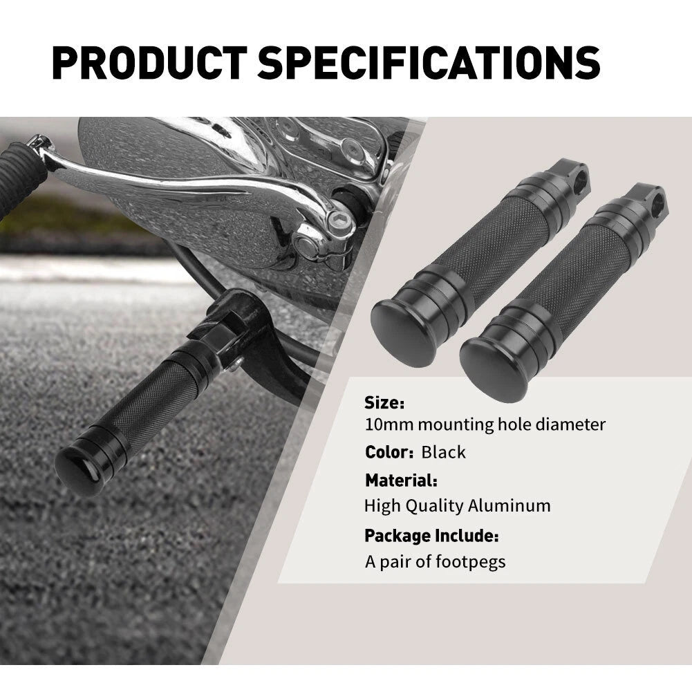 Black Aluminum Foot Pegs for Harley Motorcycle