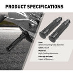 Black Aluminum Foot Pegs for Harley Motorcycle