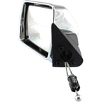 Set of 2 Manual Remote Mirrors for Jeep Cherokee (1984–1996) Chrome Black Base