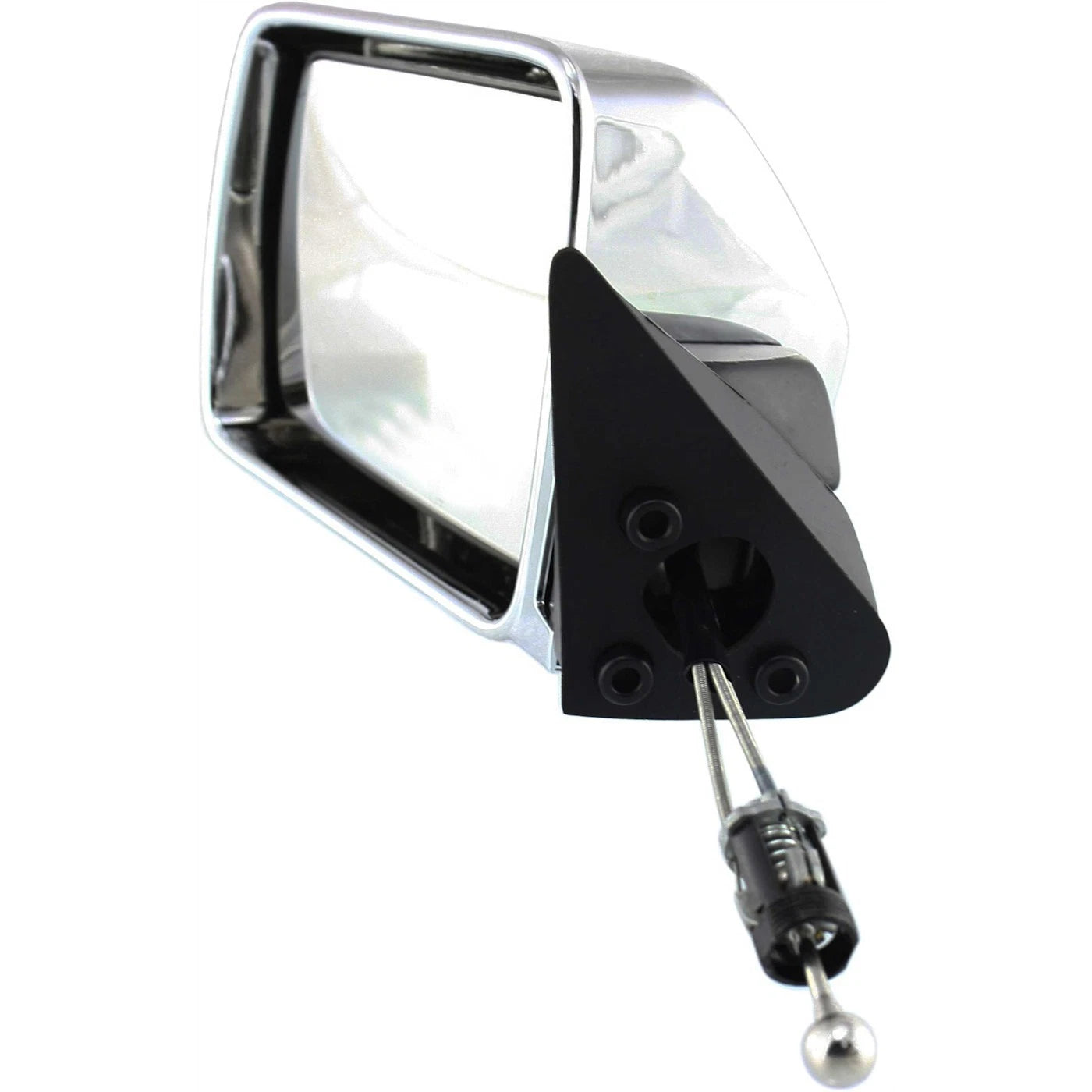 Set of 2 Manual Remote Mirrors for Jeep Cherokee (1984–1996) Chrome Black Base