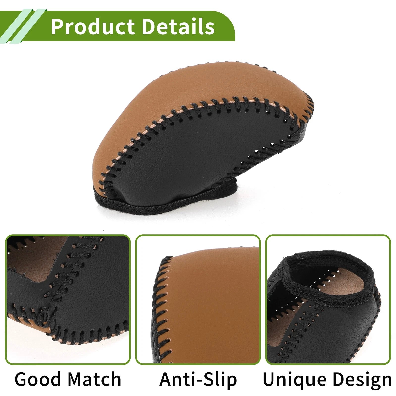 1 Pc Gear Shift Knob Cover for Toyota Highlander (2020–2024) Black Faux Leather