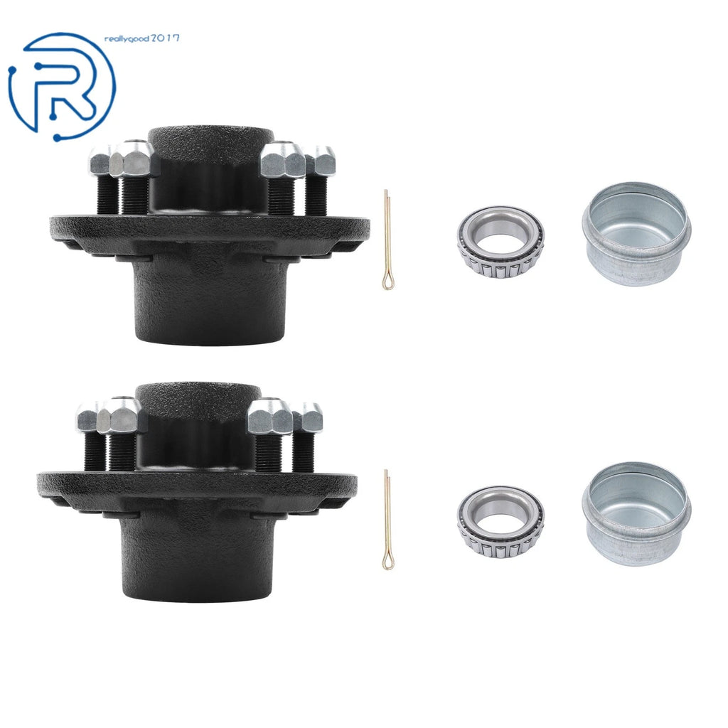 Pre-Greased Trailer Hub Kit 5 Bolt 4-1/2 Inch Circle for 3500lbs #84 Spindle