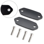 CNC Mirror Block Off Plates Hole Caps Black for Kawasaki ZX-6R 2013–2025