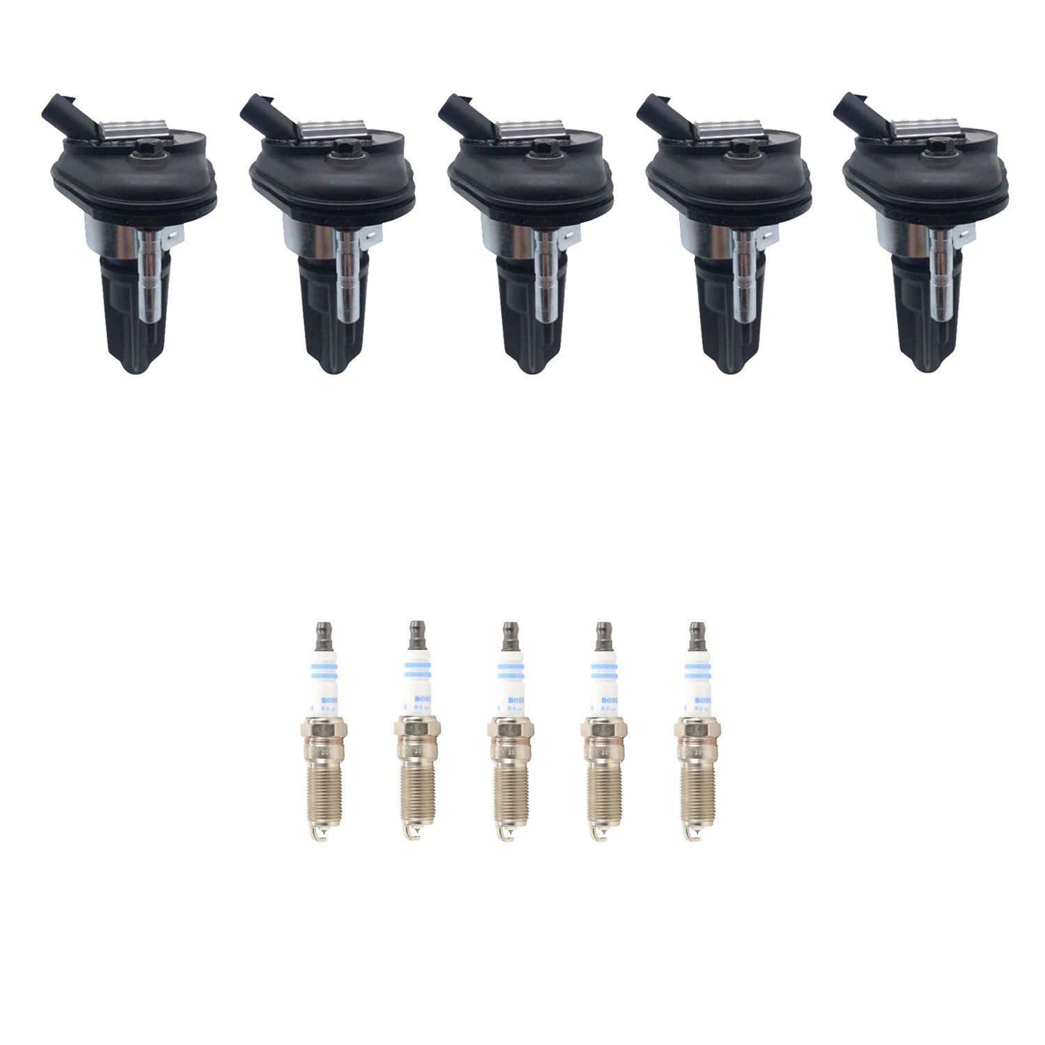 Set of 5 Ignition Coils & Spark Plugs for GMC Canyon (L5)