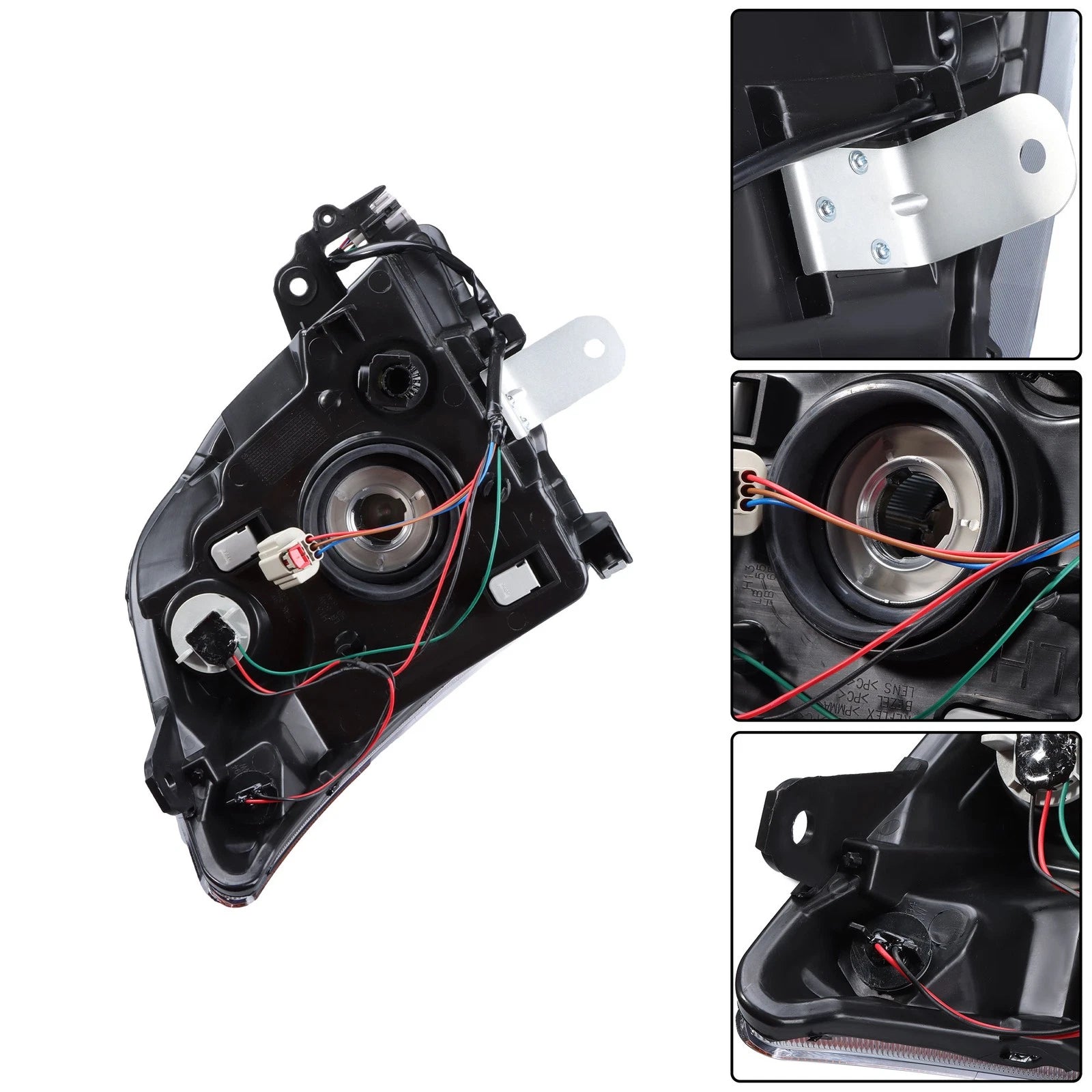 Headlight Assembly Black for Nissan Sentra (2010–2012)