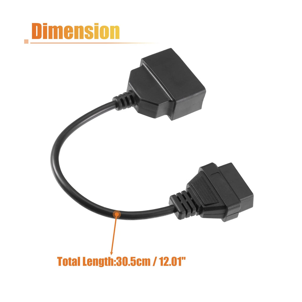 OBD1 22-Pin to OBD2 16-Pin Adapter Cable for Toyota (1996–2000) 718844722964