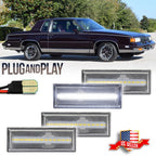 Set of 4 Clear White LED Side Marker Lights for Oldsmobile Cutlass (1981–1988)