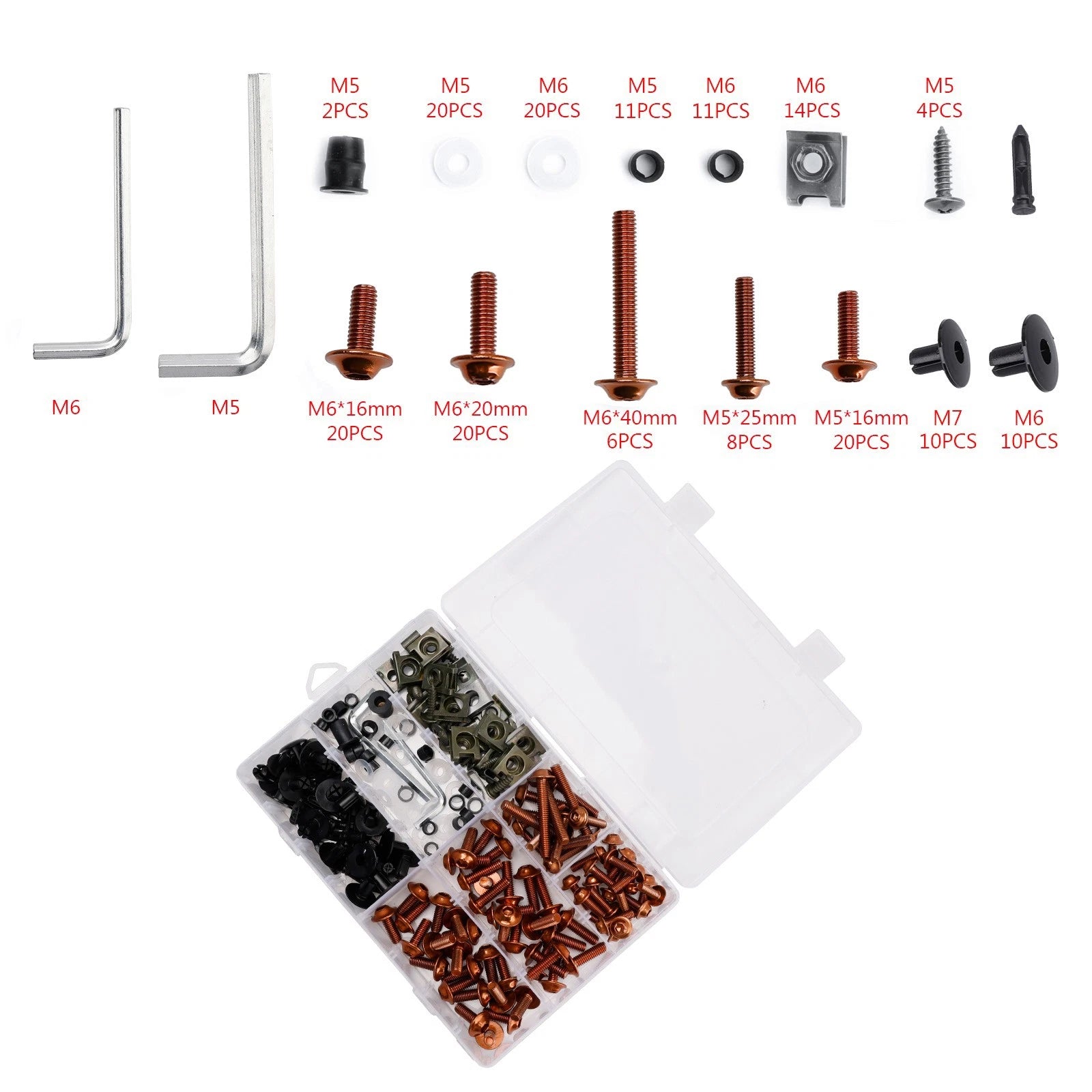 M5 Clip Schrauben Set for M6 (1980–1980) - Black Trim Screws