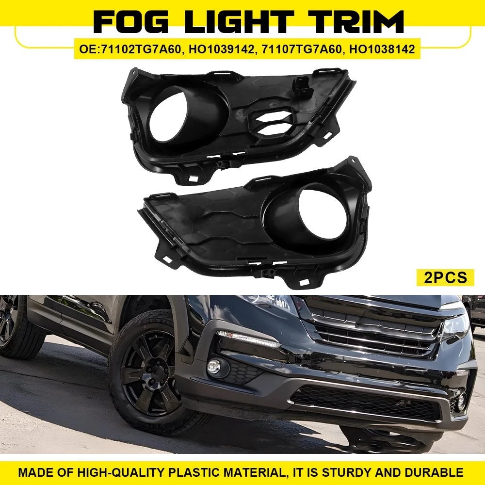 Fog Light Cover Set for Honda Pilot (2019–2022) - Driver & Passenger Side