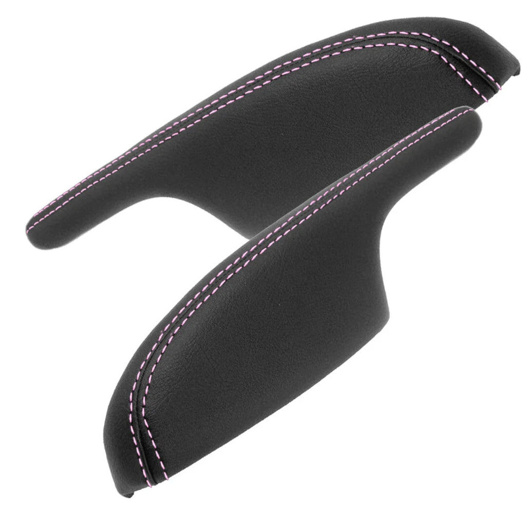 Leather Door Panel Armrest Cover for Acura MDX (2001–2006) Pink Stitch