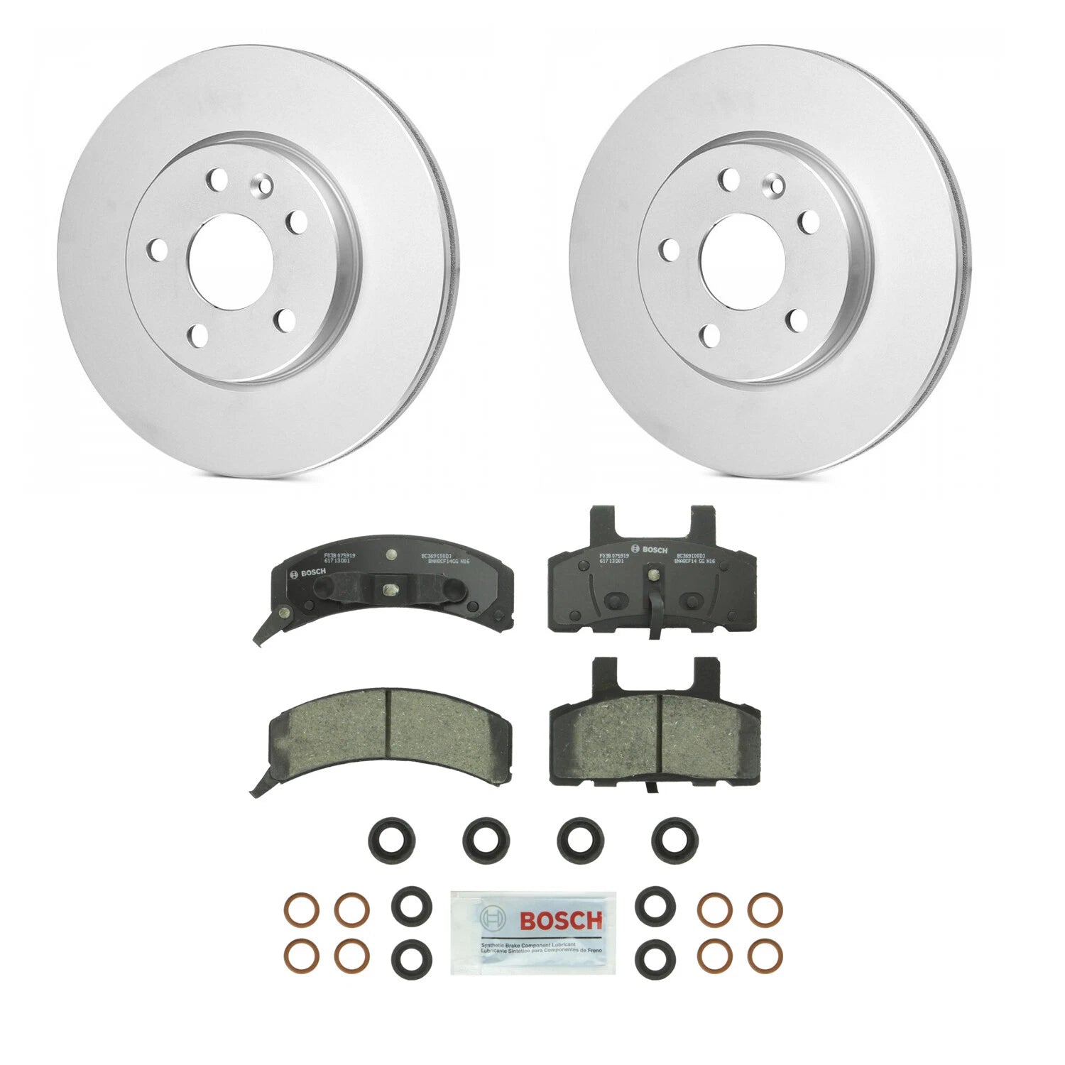 Set of 2 Front Vented Rotors & Ceramic Disc Brake Pads for GMC Safari (1996–2005)