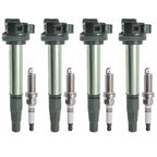 4X Ignition Coil + 4X Iridium Spark Plug for Toyota Matrix, Scion xD (2009–2013)