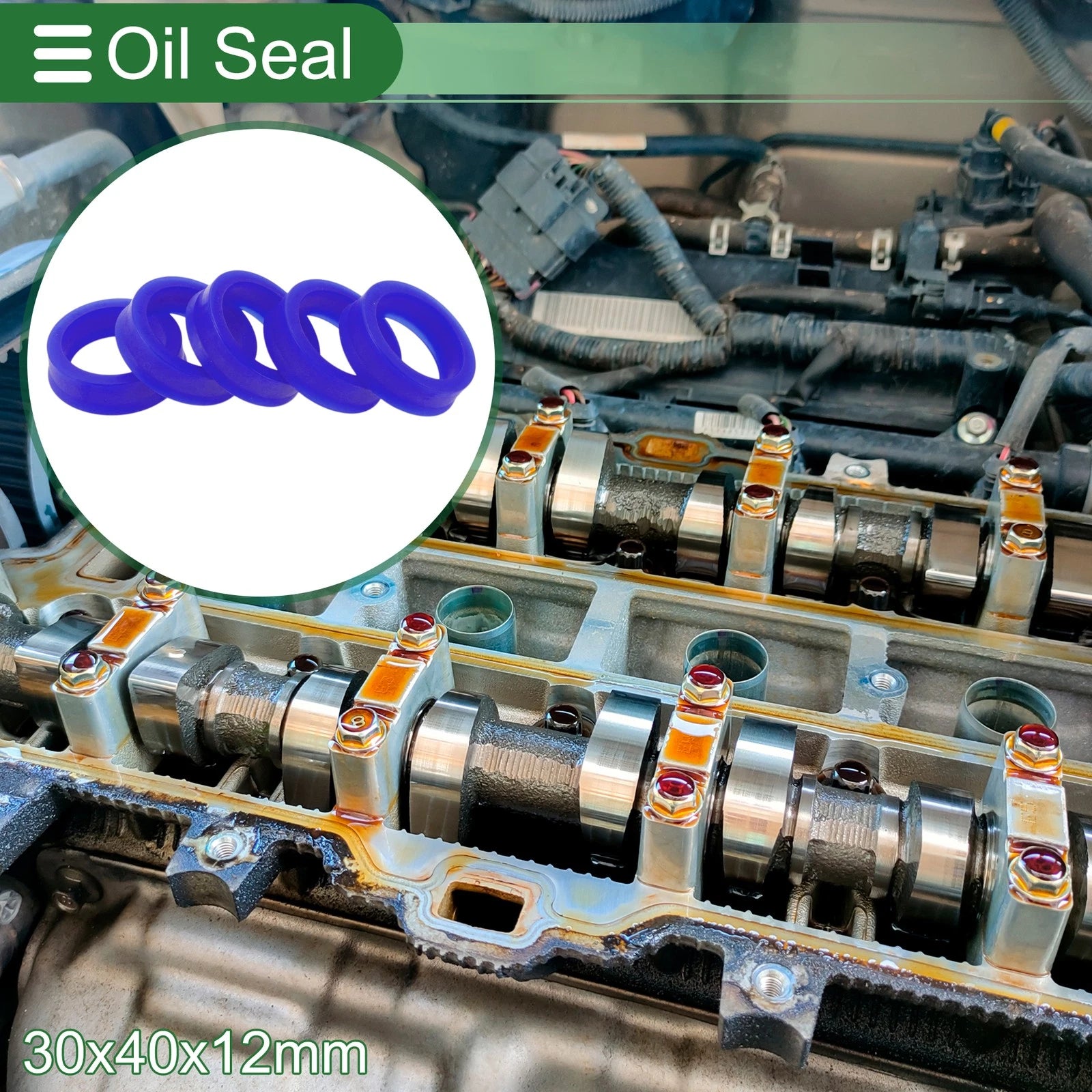 Set of 5 Oil Seal Rotary Shaft Seal 30x40x12mm High Pressure TPU