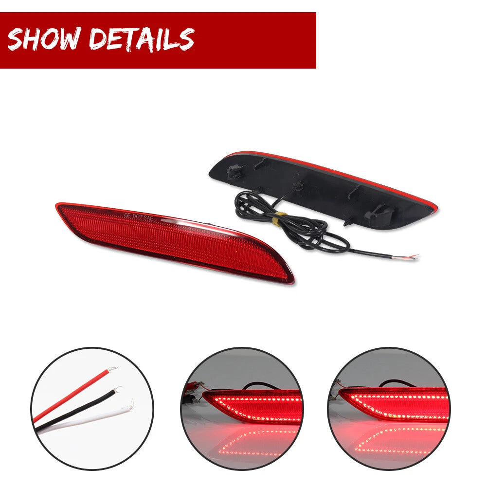2X Red LED Tail Brake Light for Chrysler Pacifica Voyager (2017–2025)