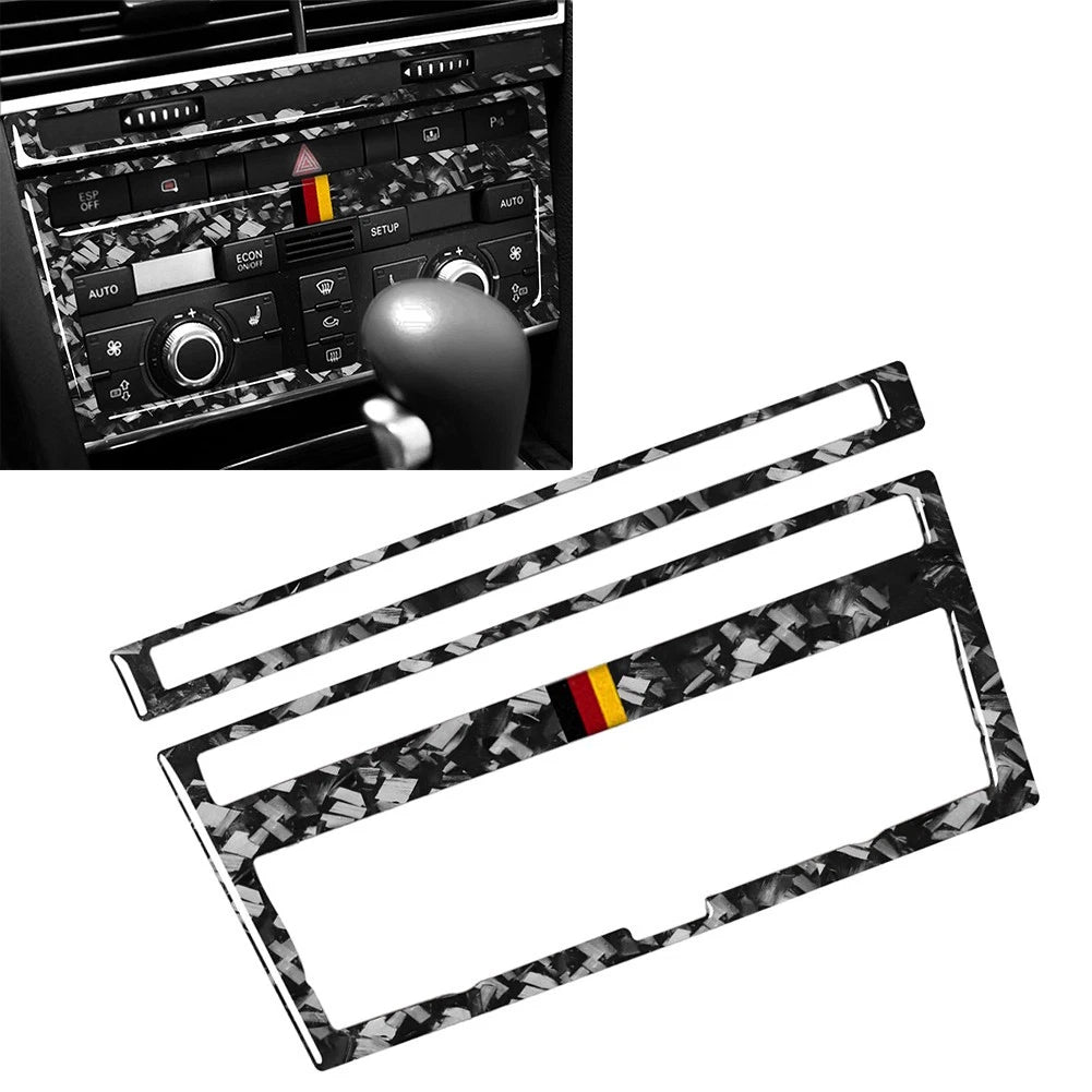 Pair Air Conditioning CD Control Panel Cover Trim for Audi A6 S6 (2005–2011)