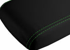 Console Lid Pull Over Cover Leather for Dodge Challenger (2008–2014) Green Stitch