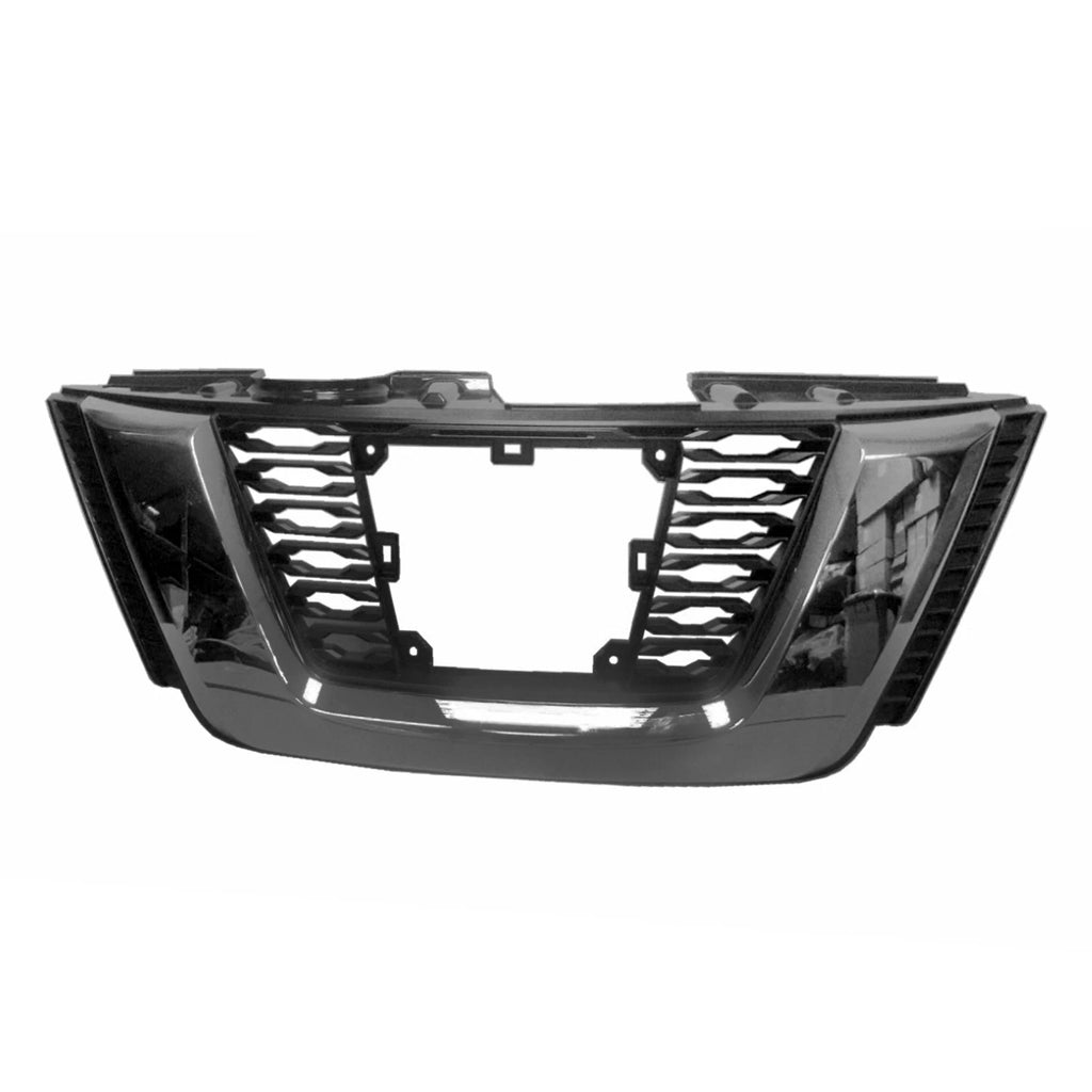 Replacement Front Grille w Chrome Molding for 2017-2018 Nissan Rogue