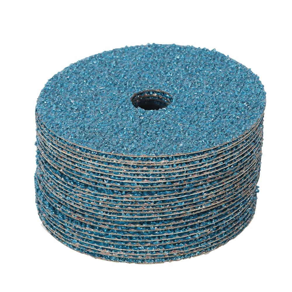 Set of 25 Zirconia Resin Fiber Grinding Discs 5” x 7/8”
