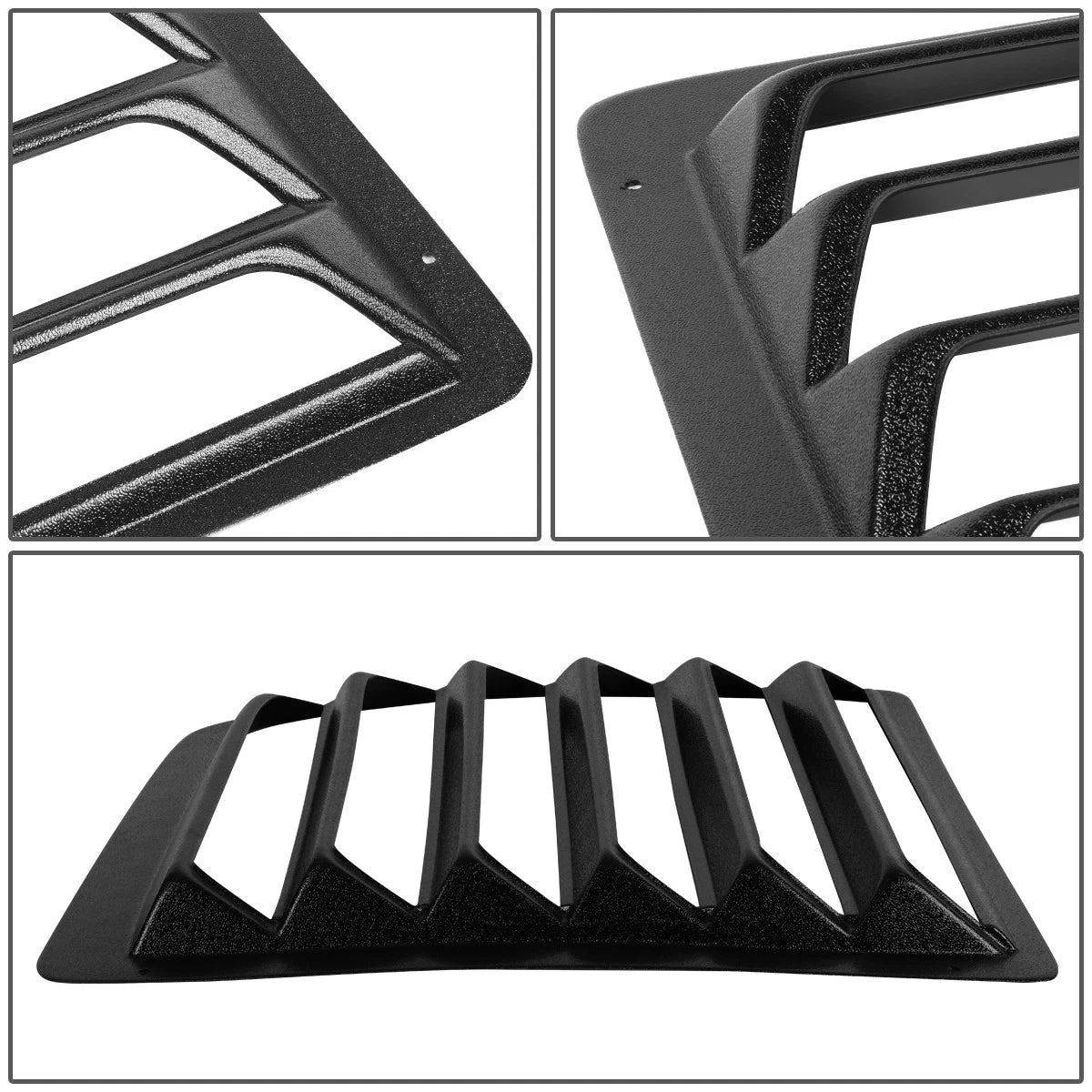 Pair ABS Rear Window Louvers for Chevy Express GMC Savana (1997–2017)