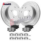 Set of 2 Rear Brake Rotors + Pads for Toyota RAV4 Lexus HS250H (2006–2018)
