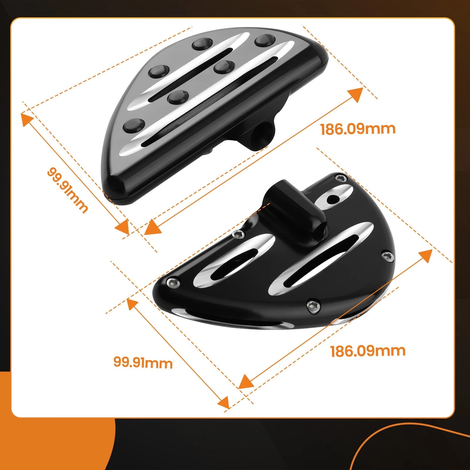 CNC Cut Male Mount Foot Pegs for Harley Touring (2014–2023)