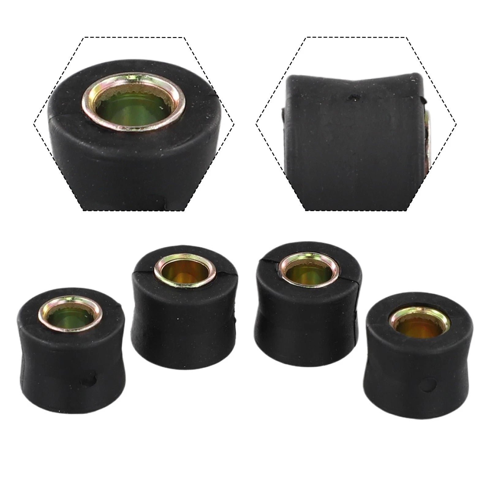 Set of 4 10mm Rear Shock Absorber Bushes for Quad Dirt Bike ATV