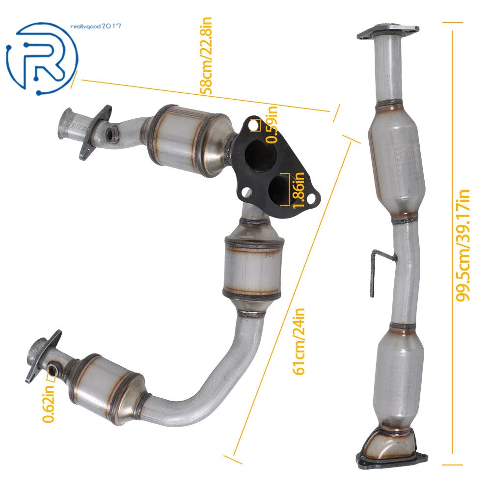 Set of 2 Heavy Duty Catalytic Converters for Ford Ranger (2001–2003)