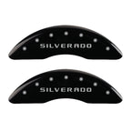 Black Caliper Covers 4pc Engraved for Chevy Silverado 2500 (2020–2025)