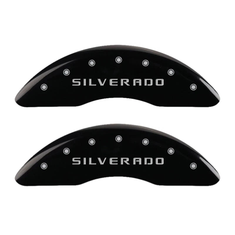 Black Caliper Covers 4pc Engraved for Chevy Silverado 2500 (2020–2025)