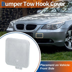 Tow Hook Cover for BMW 525i 530i Silver Tone