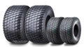 Set of 4 Turf Tires for Lawn Mower Tractor (16x6.5-8 & 26x12-12) 4 Ply - 13019/13056
