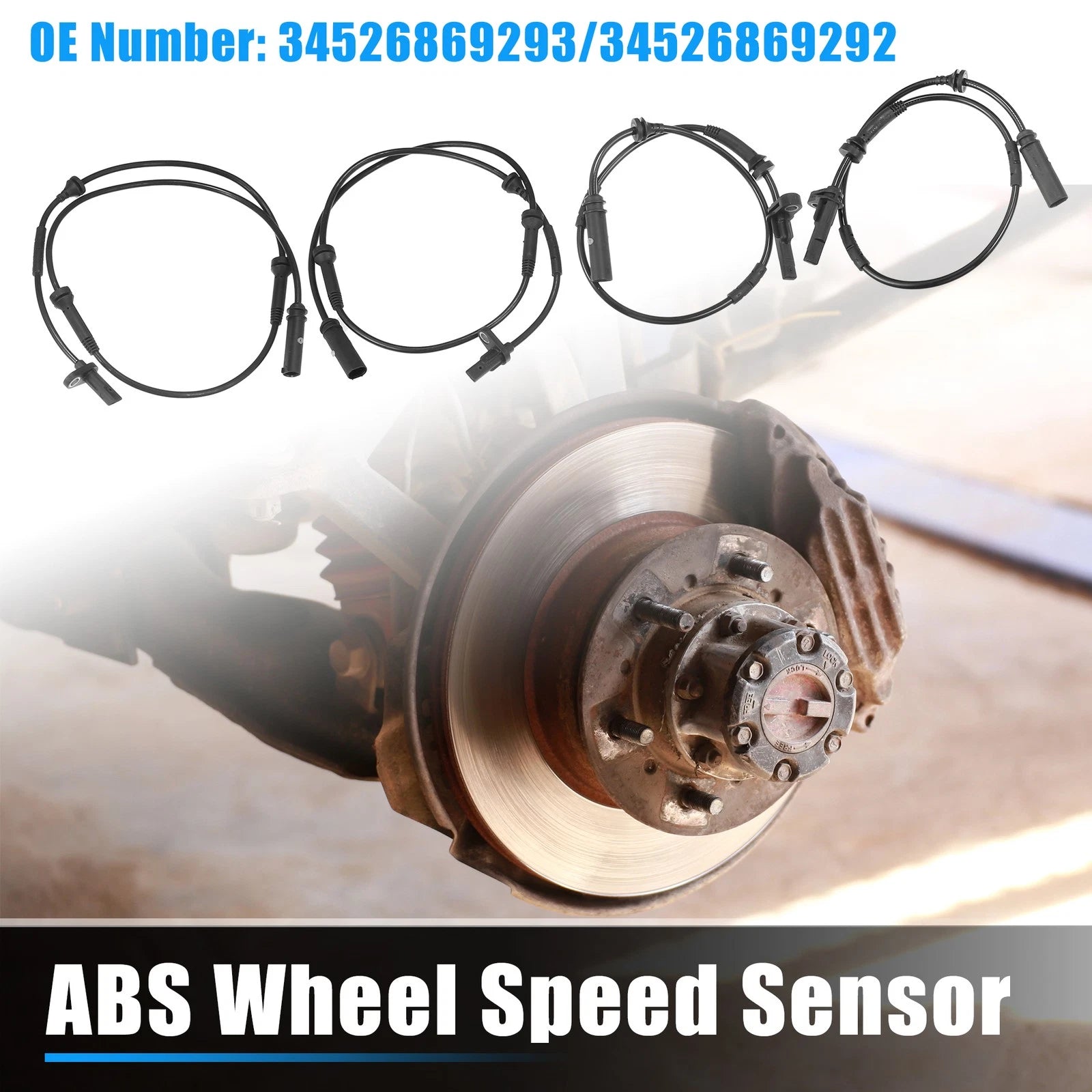 4Pcs ABS Wheel Speed Sensor for BMW X4 (2015–2020) No. 34526869293