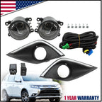 Front Bumper Fog Light Lamp with Cover Wire Kit for Mitsubishi Outlander (2016–2018)