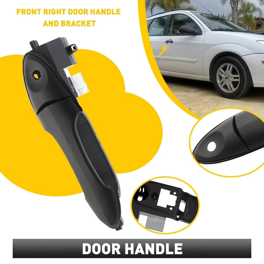 Door Handle FO1310142 for Ford Focus (2000–2007) Front Left/Right Smooth Black